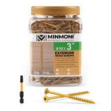 #10 X 3'' Wood Screws (5 Lb Box), Trox Flat-Head Exterior Deck Screws 310Pcs, Mu