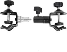 Heavy Duty Metal Double U Clip Dual C Clamp Holder Bracket Photo Studio Mount
