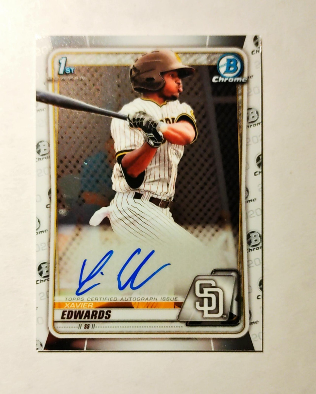 Xavier Edwards RC AUTO 2020 Bowman Chrome AUTOGRAPH 1st Prospect Marlins K6