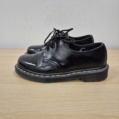 Dr Martens 1461 schwarz Leder weiße Nähte Edition Oxford Schuhe Größe UK 5