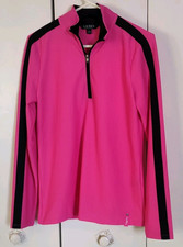 Ralph Lauren Sz L Pink And Blue Pullover Jacket With Qtr Zipper Athletic Womens