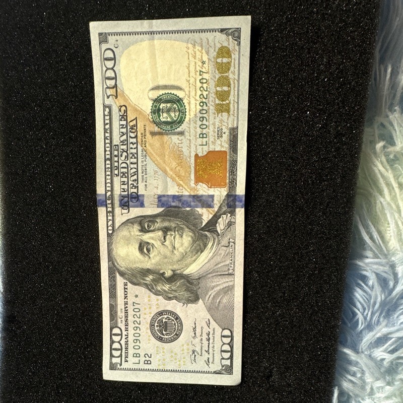 US $100 Hundred Dollar Bill Federal Reserve Note Series 2009A Star LB09092207*