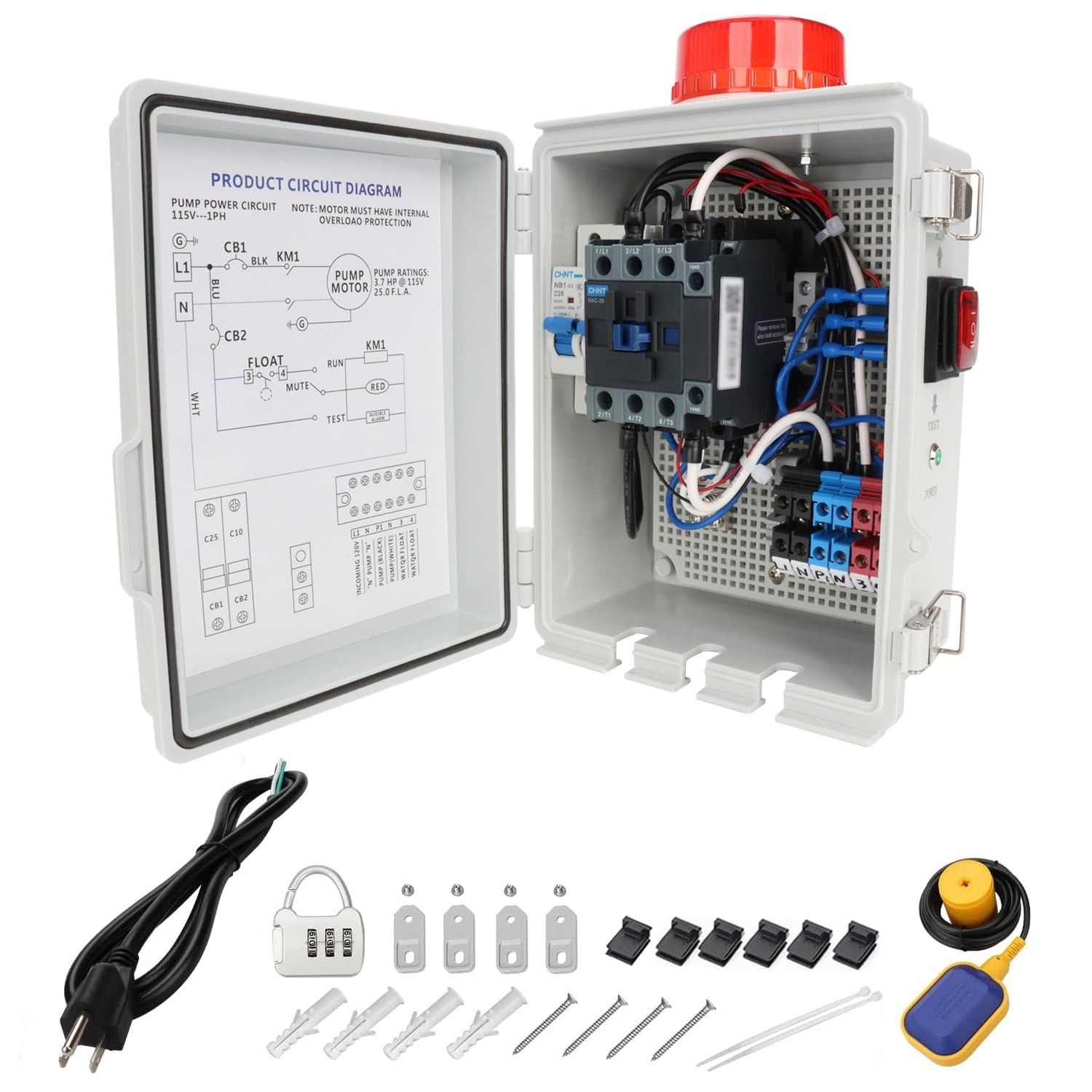 Upgraded Septic Control Panel with Septic Alarm, Pump Circuit Breaker ...