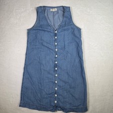 Madewell Womens XS Denim Button Front Sleeveless Mini Dress Casual