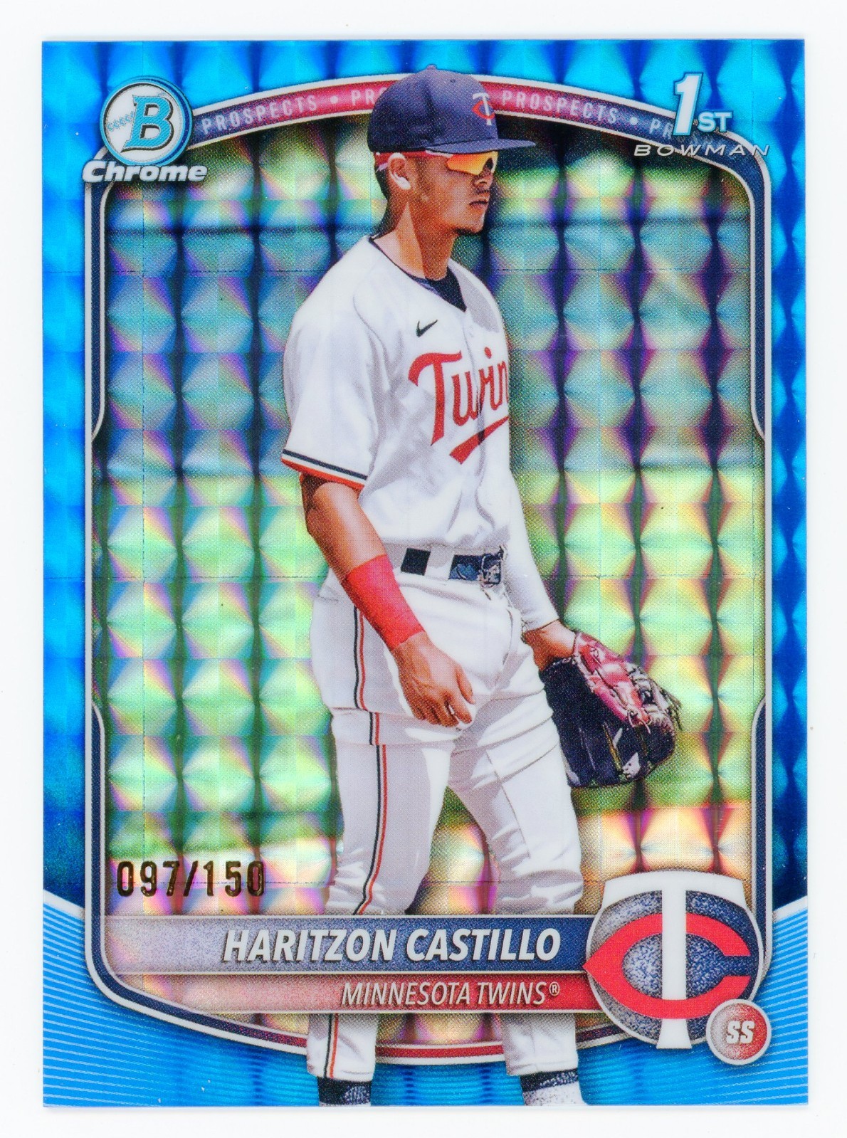 2025 Bowman Chrome 1st Bowman Haritzon Castillo Blue Geometric /150 BCP-161