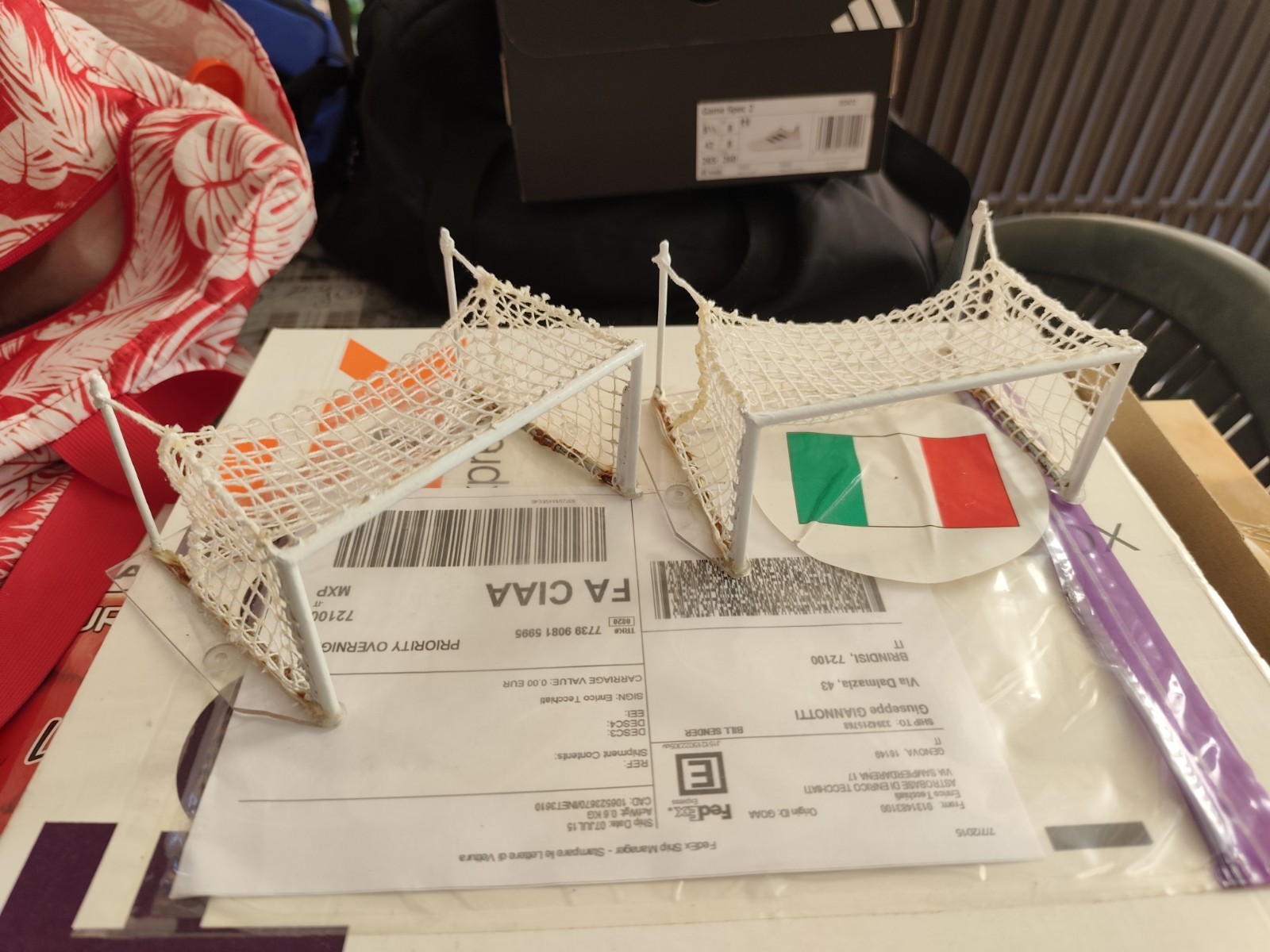 Subbuteo coppia porte artigianali di tipo moderno
