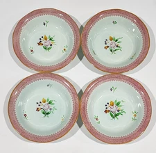 Adams Calyx Ware Lowestoft Bowls 5 3/4" English Ironstone Old Mark Set of 4
