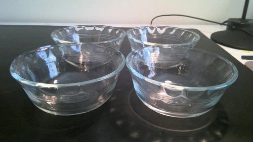 Vintage - Set of 4 Pyrex "Originals" Large Custard Bowls 10oz near MINT!