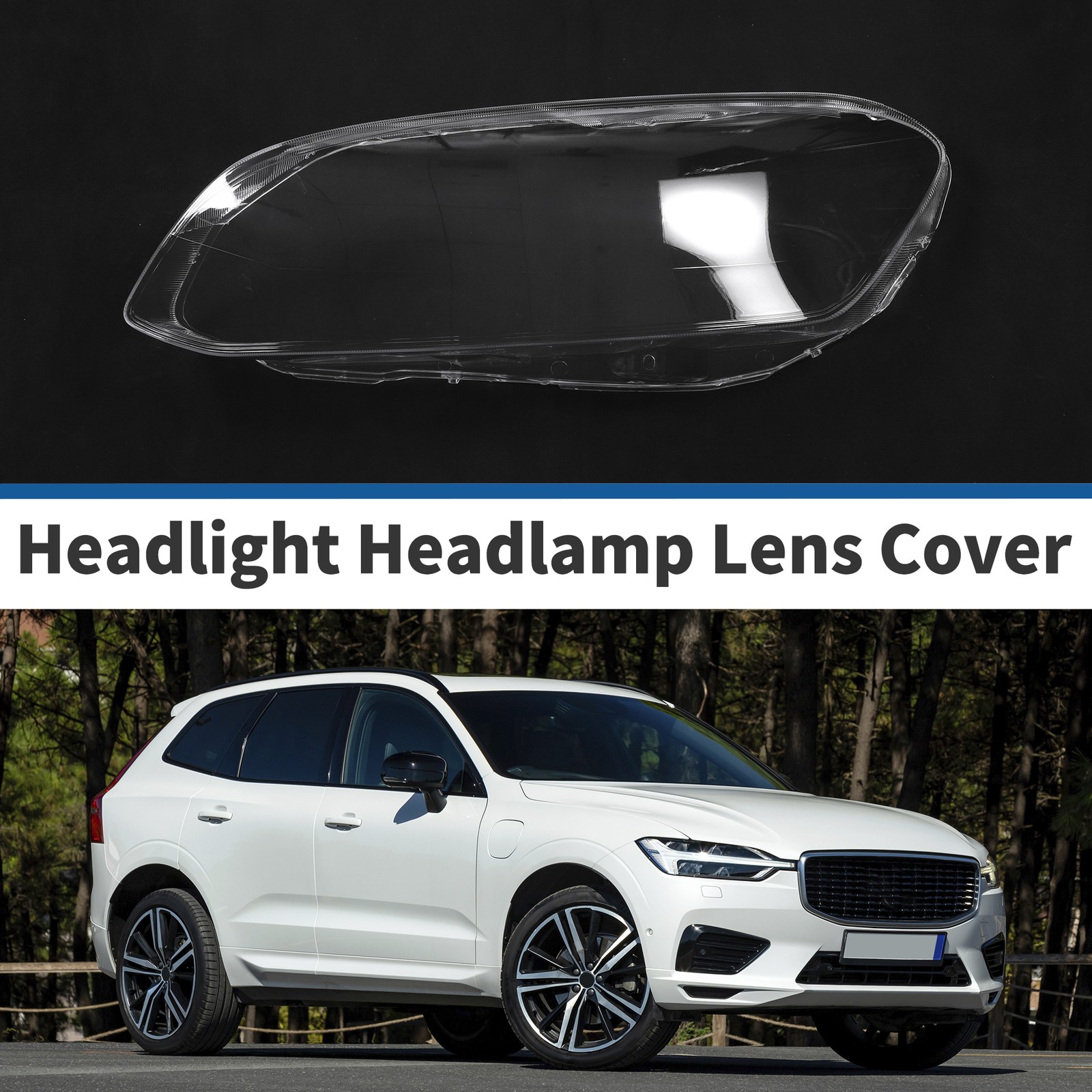 Volvo XC60 2014-2017 Left Headlight Lens Cover PC Clear  