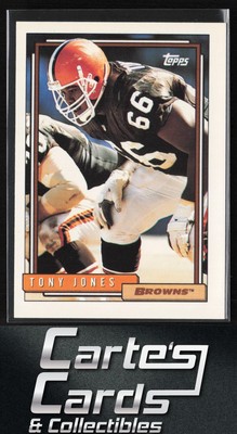 Tony Jones 1992 Topps #439 Cleveland Browns Oddball | Blank Back