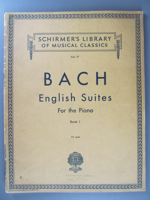 Bach English Suites for the Piano, Book I
