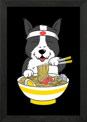Border Collie Ramen gerahmtes Wandbild Poster Leinwanddruck Bild