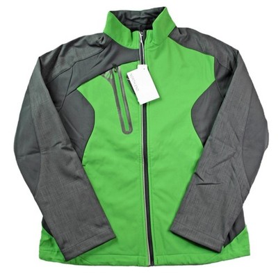 North End Softshell Jacket Womens M Water-Repellent Fleece-Lined Front Zip Green