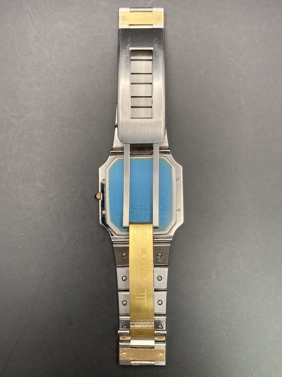 Exc+5] SEIKO CREDOR 9300-5320 Mens Vintage Watch 18K 14K Quartz