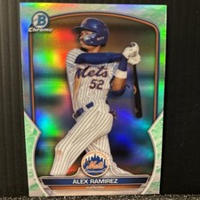 Alex Ramirez LUNAR GLOW REFRACTOR #BCP-50 L RC NY METS Prospect 2023 CHROME