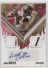 2021 Panini Diamond Kings DK Material Signatures Jorge Mateo #DKMS-JM Auto 1d4