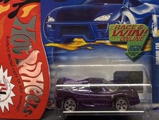 👓Hot Wheels 2001 #238🏁Ferrari F50 Challenge Metalic Purple⭐Chrome 5-DOT Wheels