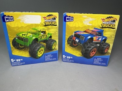 MEGA Construx Hot Wheels 2021 Monster Truck 2 Lot RACE ACE (new) Gunkster (used)