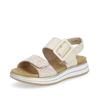 Remonte Damen Sandale Plateau Keil Beige Gr. 37