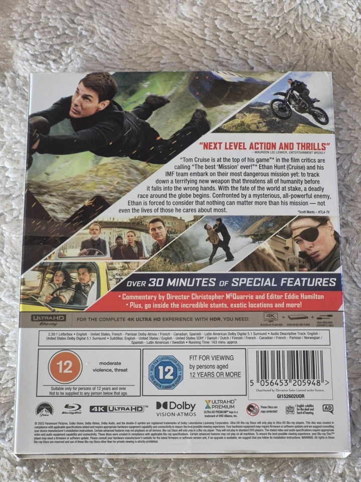 MISSION: Impossible: Dead Reckoning: Part 1 4K UHD Ultra HD & Blu-ray Set [2023] - Image 2 of 4