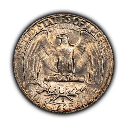 1954-S 25c Washington Quarter PQ Neon Rainbow Toning - NGC MS 66 - VIDEO - Z4404 - Picture 10 of 18