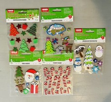 Creatology Christmas Holiday 3D Stickers SANTA TREE GIFTS SNOWMAN CANDY CANE