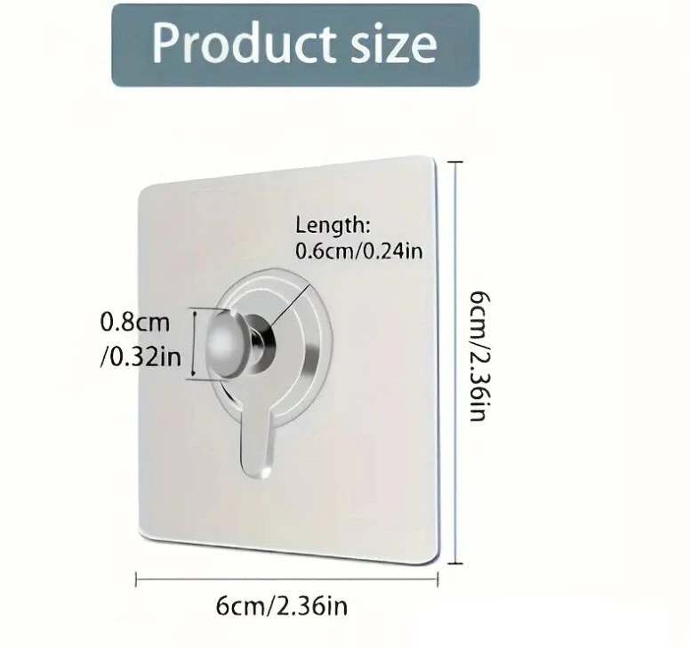 3X Self Adhesive Picture Wall Hooks Screw Hook Hanger - No Screw - Image 3 of 4