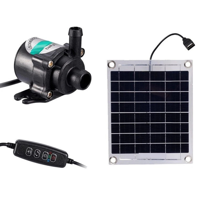 Solar Water Pump 10W 12V Brushless Solar Panel Kit for Fish Water Pool T7T7  | eBay