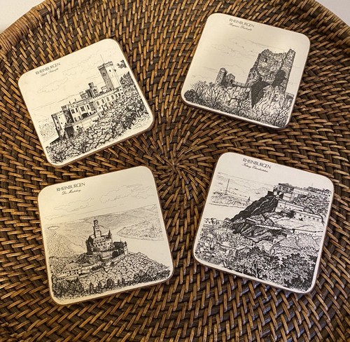 Set De 6 Dessous De Verre Vintage PIMPERNEL - Motif Capitales D'Europe - Occasion