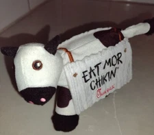 Chik Fil A Cow Mascot 5" Eat Mor Chikin Sign Plush Stuffed Animal Toy 2017