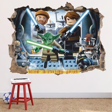 Construction Star Wars 3D Wall Decal, Toys Wall Sticker, Decor