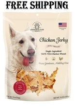 American Paws Chicken Jerky Dog Treats Made in USA All 1 Pound (Pack of 1) 
