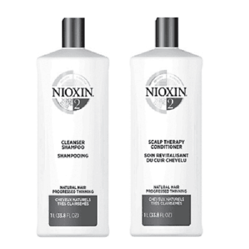 Nioxin System 2 Cleanser Shampoo & Scalp Therapy Conditioner Duo, 33.8 oz each
