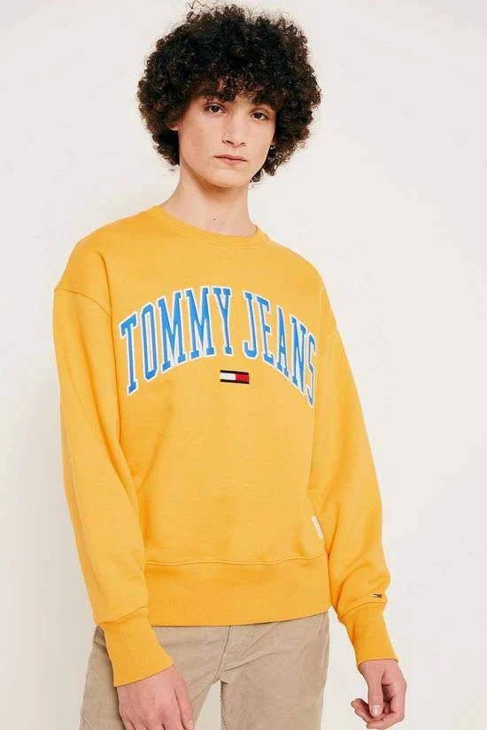 Tommy jeans top orange sweatshirt