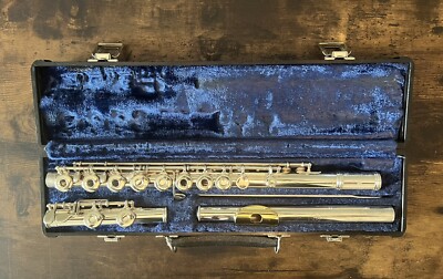 Vintage Gemeinhardt SOLID SILVER Open Hole Flute M3S, Gold Vintage Gemeinhardt SOLID SILVER Open Hole Flute M3S, Gold