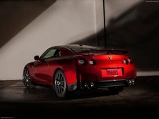 Cars nissan gt r 2015 supercar car godzilar red Desk Mat Stitched