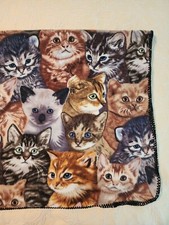 Kittens 44x55" Fleece Blanket Throw Variety Adorable Cats Lap Couch Snuggle USA