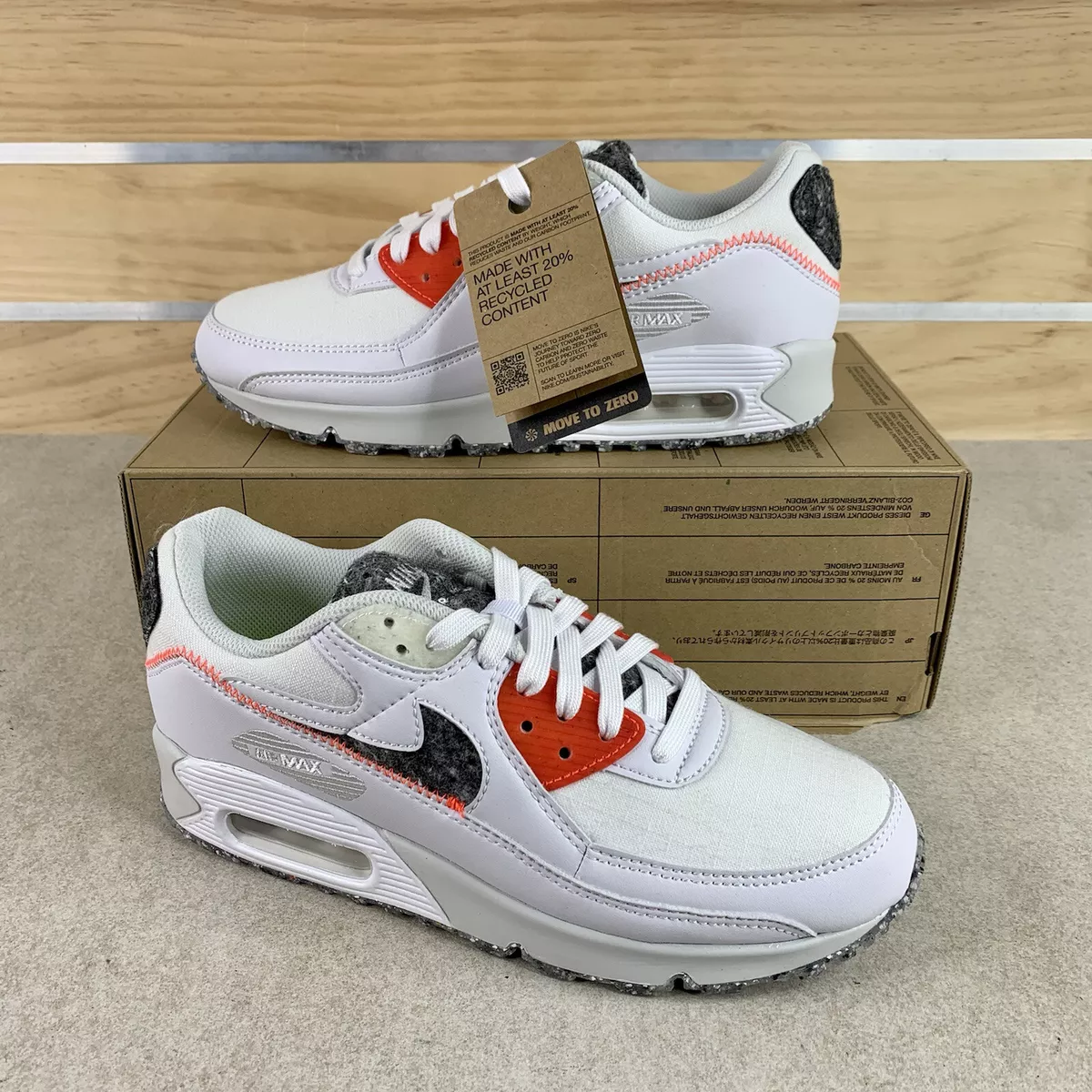 Nike Air Max 90 White Photon Dust New Shoes DD0383 100 Men Size 8
