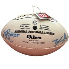 Jamaal Charles, Brandon Marshall Chiefs Broncos Autograph Signed Football NFL
