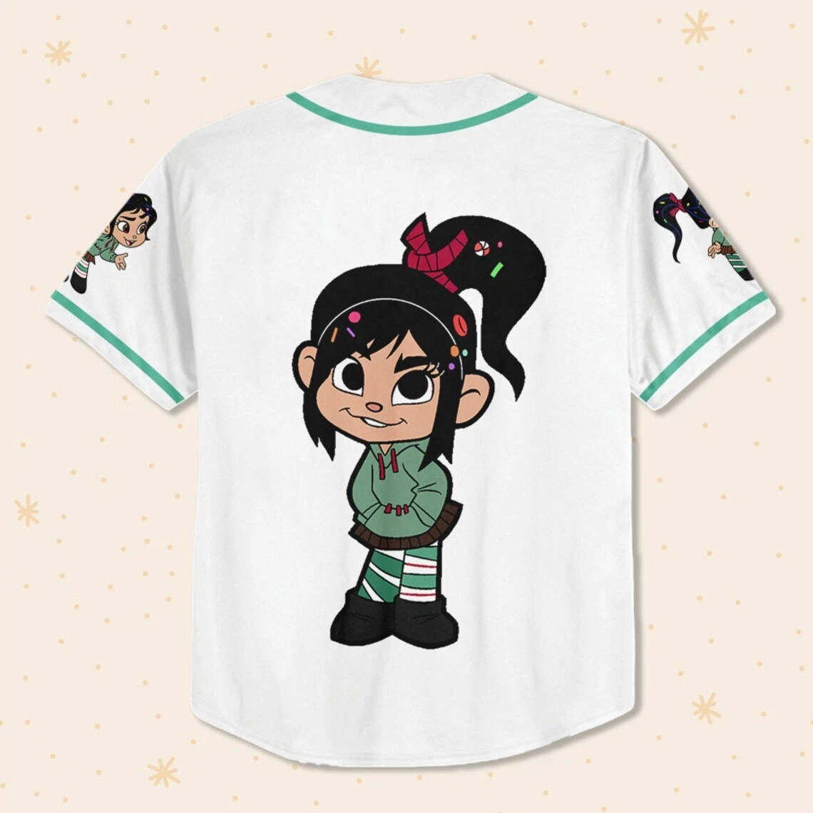 Custom Disney Wreck it Ralph Vanellope Simple, Custom Baseball Jersey