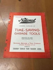 30 40 's National Garage Tools Equipment Sales Catalog Guide Book