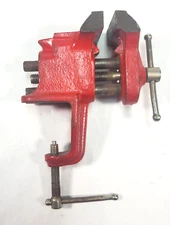 Clamp On Bench Vise 2 1/2" Jaw Portable Hobby Vice Made in USA