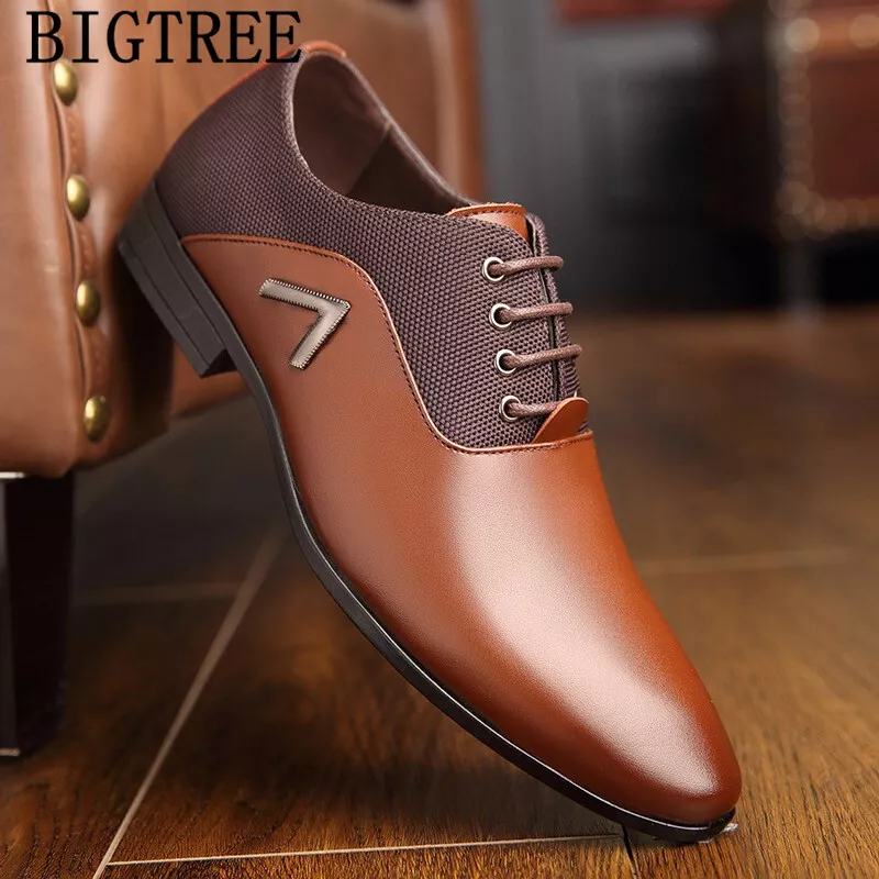 Zapatos Formales Para Hombre De De Cuero Elegantes | eBay