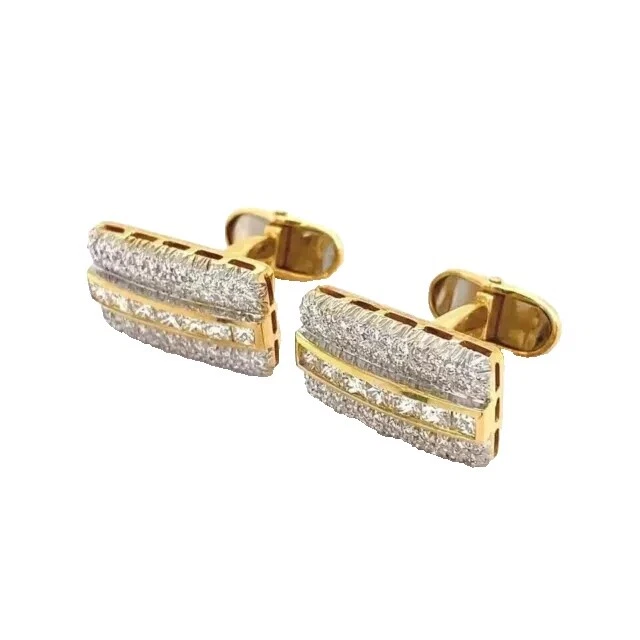 Gemelos de oro amarillo de belleza para hombres