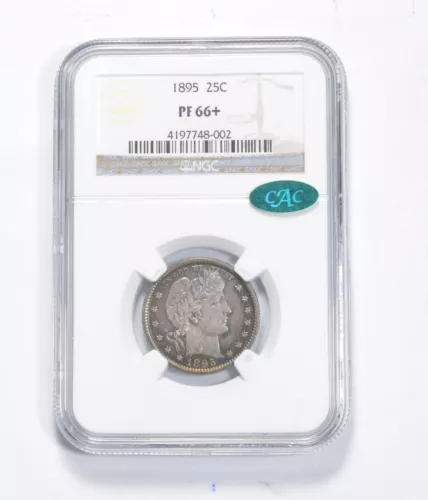 PF66+ 1895 Barber Quarter - CAC - Graded NGC *0143