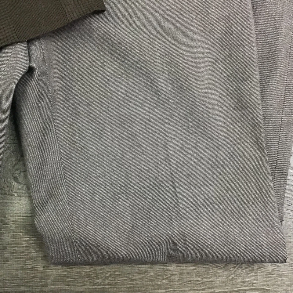 Conjunto de 2 piezas Worth para mujer mezcla de seda marrón ribete de piel suéter pantalones de lana talla S4 Foto 3 de 4