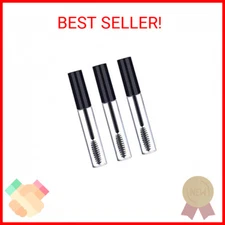 3pcs 10ml Empty Mascara Tube Wand Eyelash Cream Container Bottle with 3 Rubber I