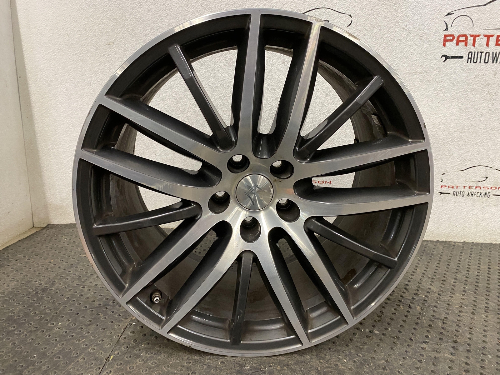 14-15 MASERATI GHIBLI 15 SPOKE ALLOY WHEEL MACHINED CHARCOAL 19X8.5 ID 670016855
