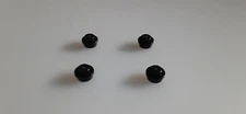 Lego Parts - Plate, Round 1x1 (#4073) - Black - (4)