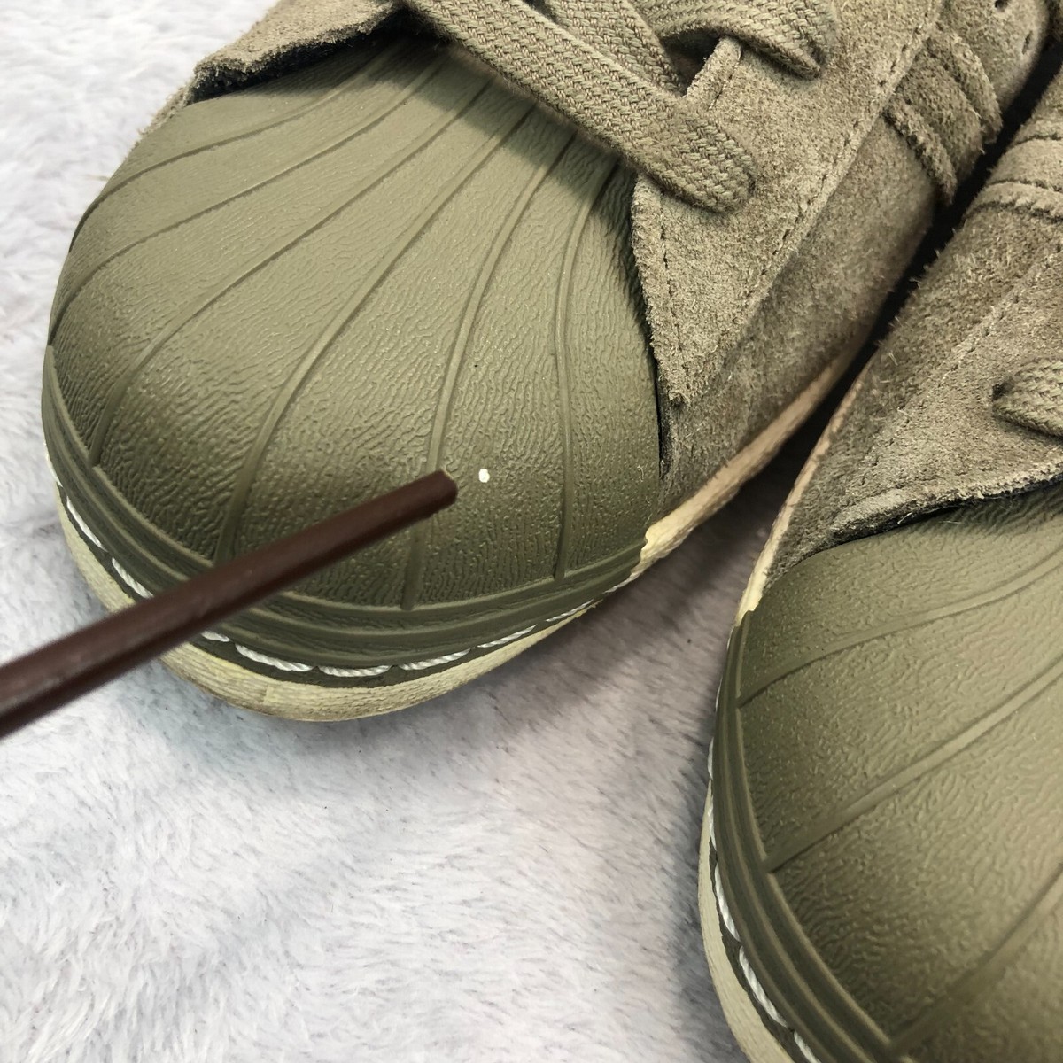 うちゃ VHTF Adidas Originals Superstar 80's Suede Trainers Mens Sz
